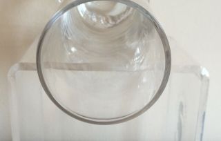 Vintage Daum France Signed Crystal Cylindrical Glass Vase 3
