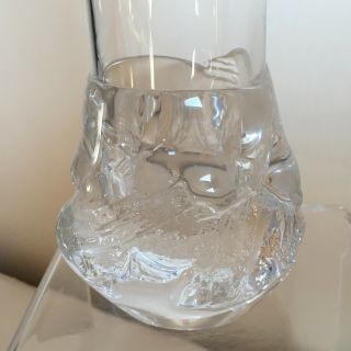 Vintage Daum France Signed Crystal Cylindrical Glass Vase 4