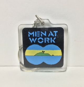 Vintage Men At Work Key Chain Collectible Memorabilia 1980 