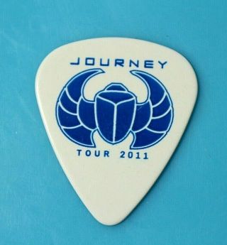 Journey // Neal Schon 2011 Custom Tour Guitar Pick // White/blue