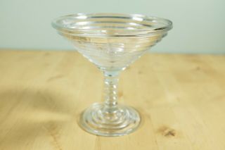 Vintage Depression Anchor Hocking Manhattan Comport Clear Martini Glass