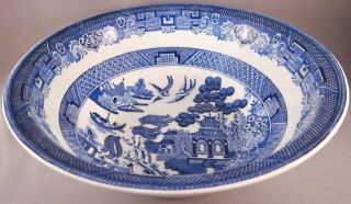 Johnson Brothers Willow Blue Round Vegetable Serving Bowl - 8 In.  - England