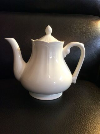 Vintage Sears White Federalist Ironstone Teapot 4238 4 - 9 Dishwasher/oven Proof
