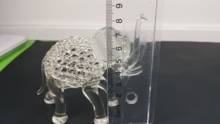 Bohemia Sklarny Crystal Ice Elephant 4.  33 Inches /