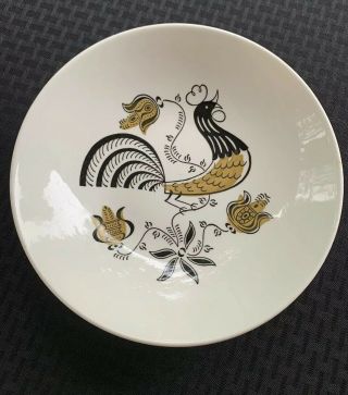 Royal Ironstone Break Of Day Good Morning Rooster China 9 " Round Serving Bowl