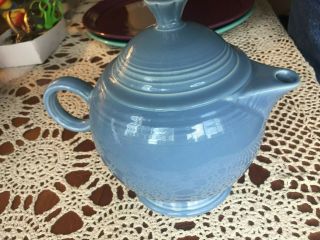 Fiestaware Periwinkle Teapot With Cover Fiesta Large 44 Ounce Tea Pot
