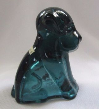 Degenhart Glass Dog Pooch Pooche (periwinkle) D In Heart