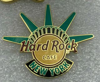 Set of 3 Hard Rock Cafe Pins.  Statue of Liberty,  York,  Brooklyn Bridge 4