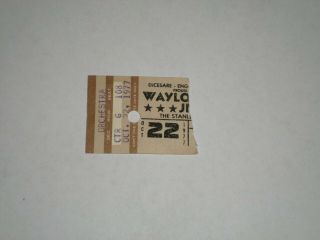 Waylon Jennings Concert Ticket Stub - 1977 - Rip - Stanley Theatre - Pittsburgh,  Pa