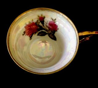 Vintage Hand Painted Fan Crest Fine China Tea Cup & Saucer Set 7296 5