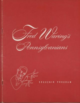 Fred Waring & Pennsylvanians Multiple Signed Program 1953 Denver Autographed