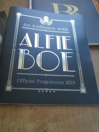Alfie Boe - An Audience With Rare Official Programme.  2019
