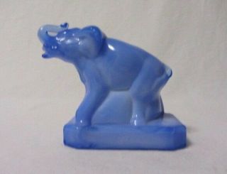 Boyd Art Glass Zack The Elephant Delphinium Blue B In Diamond Solid Glass