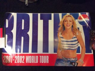 2001 Britney Spears World Tour Pepsi 21 X 36” Poster