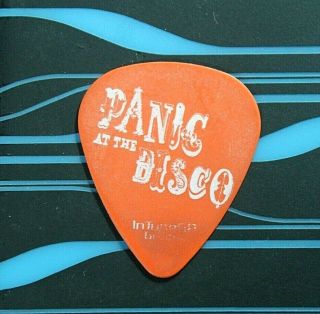 Panic At The Disco // Ryan Ross Custom Tour Guitar Pick // Orange/white
