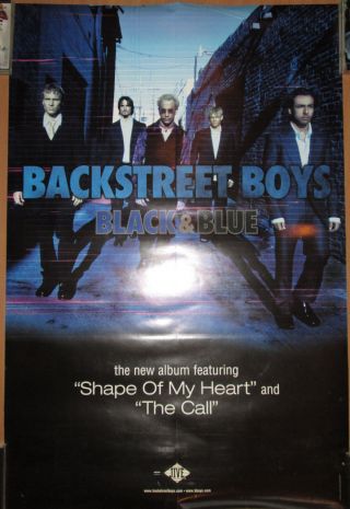 Backstreet Boys Black & Blue,  Jive Promotional Poster,  2 - Sided,  2000,  24x36,  Ex
