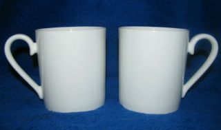 Set Of 2 Villeroy & Boch Royal Weiss White Premium Bone Porcelain Mugs
