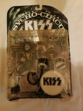 Mcfarlane Kiss Psycho Circus Tour Edition Peter Criss Action Figure With Drums