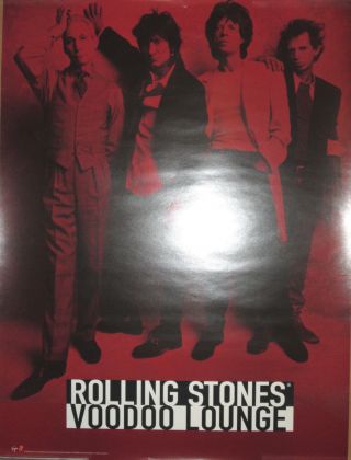 The Rolling Stones Voodoo Lounge,  Virgin Promotional Poster,  1994,  18x24,  Ex