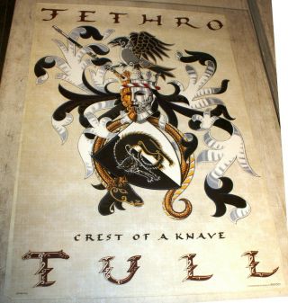 Jethro Tull Crest Of A Knave 23 X 33.  75 Lithographed By Bigfoot Canada
