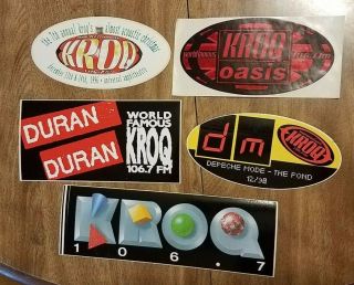 Very Rare Kroq Stickers Depeche Mode Duran Duran Oasis,