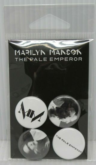 Marilyn Manson The Pale Emperor 4pc Button Set