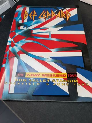 Def Leppard 7 Day Weekend Tour Programme - Don Valley Stadium Ed