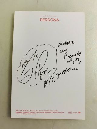 [BTS] PERSONA BTS Map Of The Soul official signed POST Photo Card - J - HOPE 2