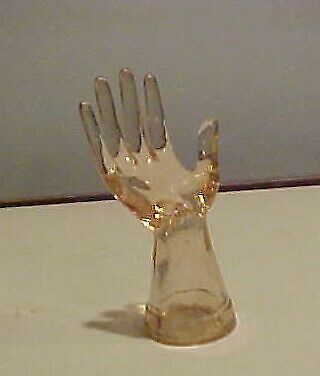 Vintage,  Pink Glass Hand,  Art Deco,  Jewelry/ Ring Holder