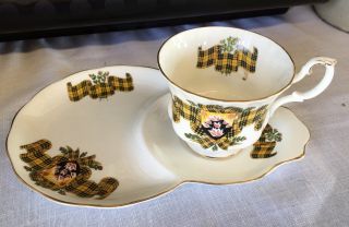 Royal Albert Fine Bone China Scottish Tartan Tea Cup Biscuit Plate Macleod
