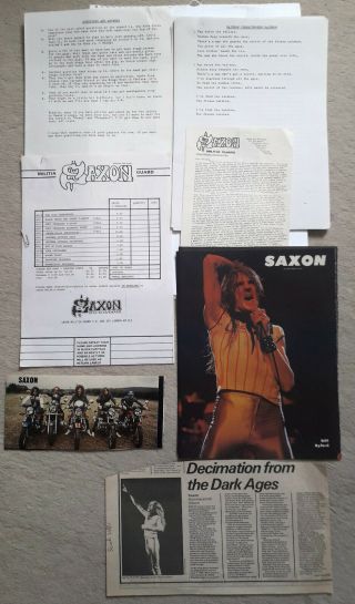 Saxon Militia Guard Fan Club Newsletter,  Lyrics And Cuttings From 1980s