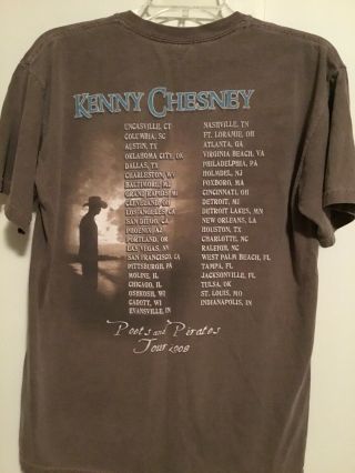 kenny chesney 2008 concert t shirt size medium 2