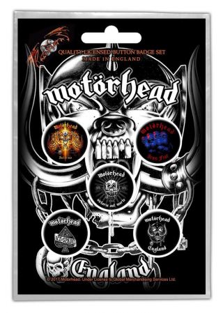 Official Licensed - Motorhead - England 5 Badge Pack Rock Metal Lemmy