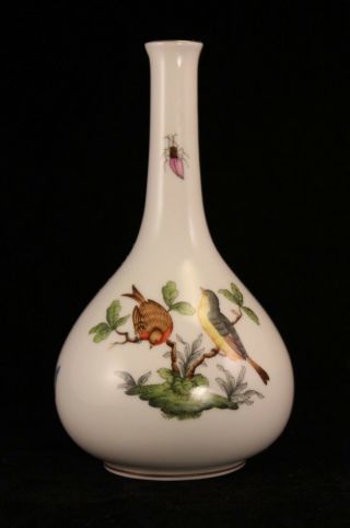 Vintage Herend Hungary Rothschild Bird 5¼ " Vase