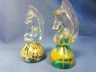 Mdina Glass Seahorse Paperweights