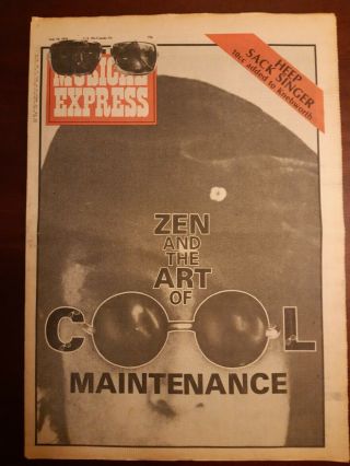 Nme Newspaper July 10th 1976 John Lennon Zen The Art Of Cool Maintenance