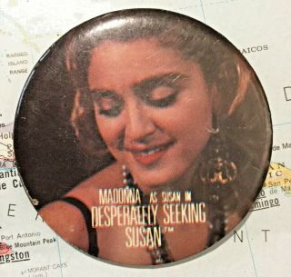 Vintage 1985 Madonna Desperately Seeking Susan Pinback Pin
