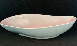 Vintage Roselane Pasadena Pottery Art Deco Bowl 2 Tone Color Blue Lavender Mcm