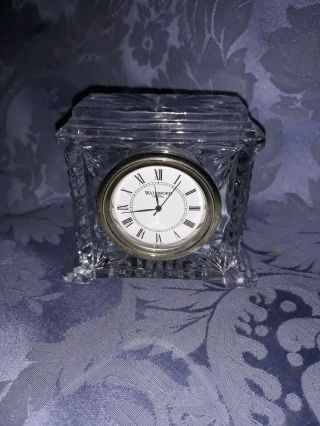 Waterford Crystal Square Footed Desk Clock