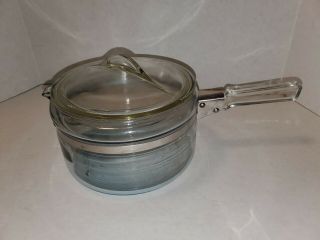 Vintage Pyrex Flameware Pot With Handle And Lid 7394 - B