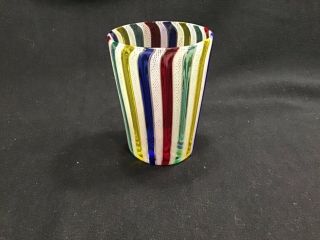 Hand Blown Art Glass Tumbler Multicolored
