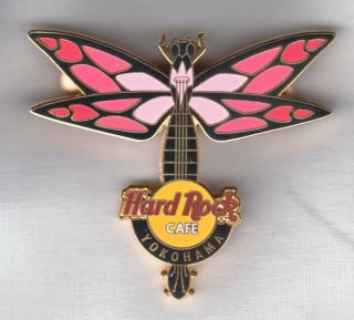 Hard Rock Cafe Pin: Yokohama Dragonfly In Pinks Le400