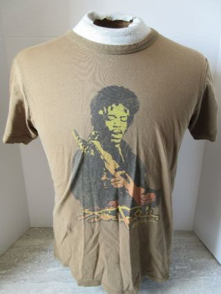 2007 Jimi Hendrix Admit One Brown T - Shirt Size Small