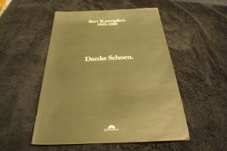 Bert Kaempfert 1923 - 1980 Tribute Ad With " Danke Schoen " German Orchestra Leader