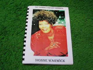 Dionne Warwick.  Tour Itinerary Book 1997.