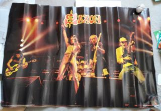 Heavy Metal Poster - Saxon.  Vintage,  1981