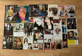 Madonna Clippings Cuttings Poster 1990 - 2000s From Russian Magazines Collectibles