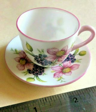 Vintage Shelley Fine Bone China Small Mini Tea Cup & Saucer Rare