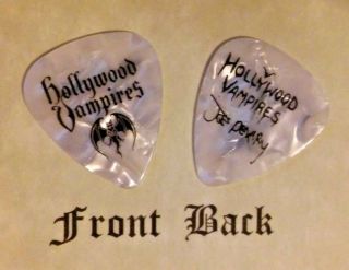 Hollywood Vampires - Joe Perry (aerosmith) Signature Band Logo Guitar Pick - (q)