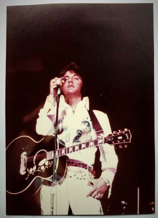 Elvis Presley - 5 " X 7 " Concert Photo - Lake Tahoe - May 1974 -